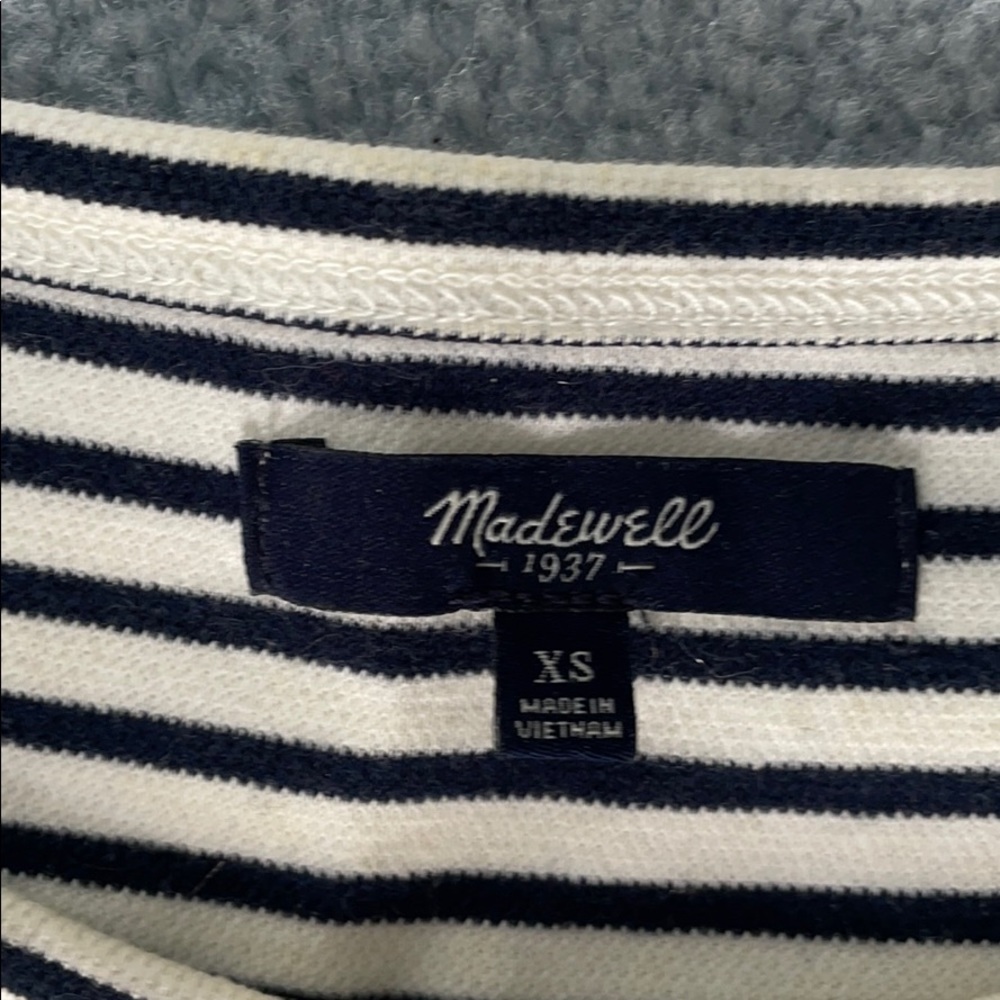 Madewell xs crepe and navy shirt dress - Picture 2 of 5